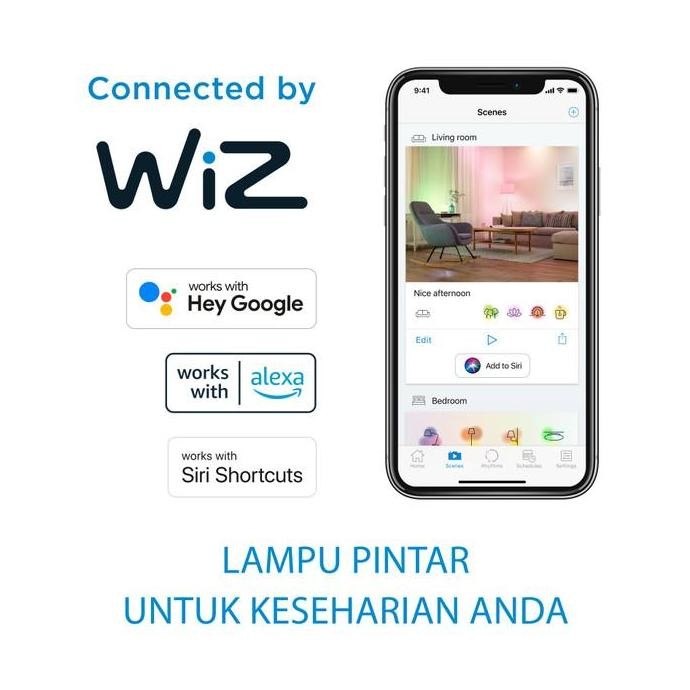 Philips Lampu Bohlam Smart WiFi LED 13W With Bluetooth Color RGB