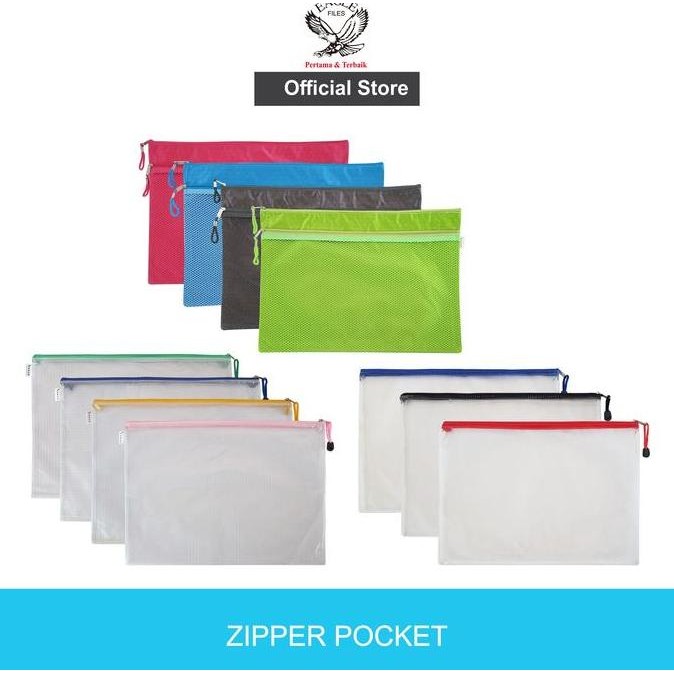 

EAGLE Zipper Pocket B4 - Tempat Pensil / Map Kain / Document Case Sekolah & Kantor