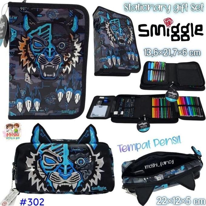 

Smiggle Midi Zip Kit Stationary Gift Set Tiger / Pencil Case Smiggle Tiger / Alat Tulis Tger Smiggle Anak Laki-Laki Boy New Stok
