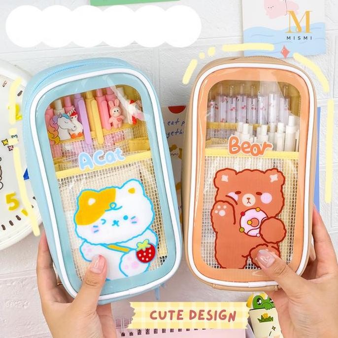 

Mismi Bona Pencil Case Tempat Pensil Sekolah Lucu Perempuan Motif Beruang PC5B