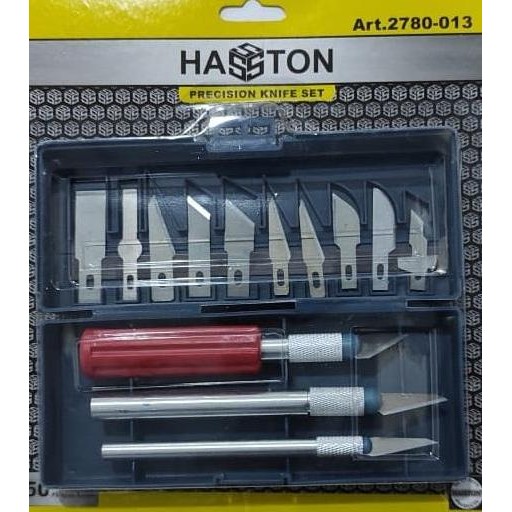 

Hobby Knife Set 16Pcs, Pahat / Pisau Ukir Set 16Pcs Hasston (2780-013)