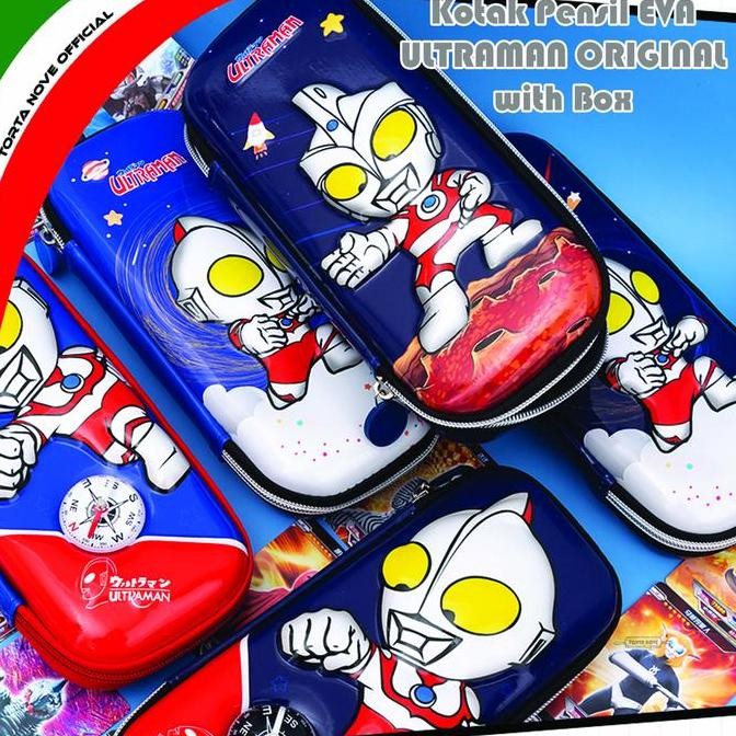 

Kotak Pensil 3D Ultraman Jepang Banzai EVA Kulit Karakter Laki-Laki