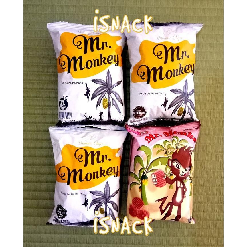 

Rkm Mr Monkey Keripik Pisang Coklat Lampung Kemasan Foil