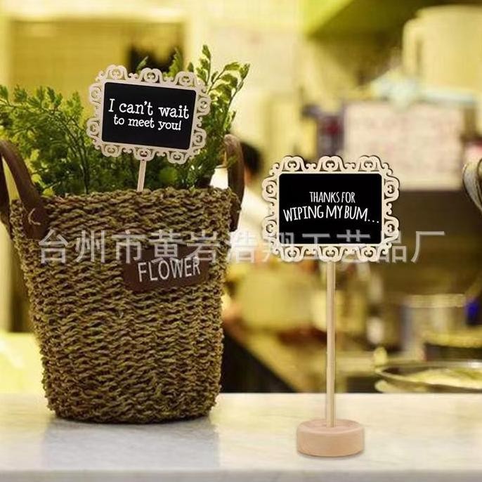 

Si10Pcs Mini Chalkboard Stand Heart New Stok