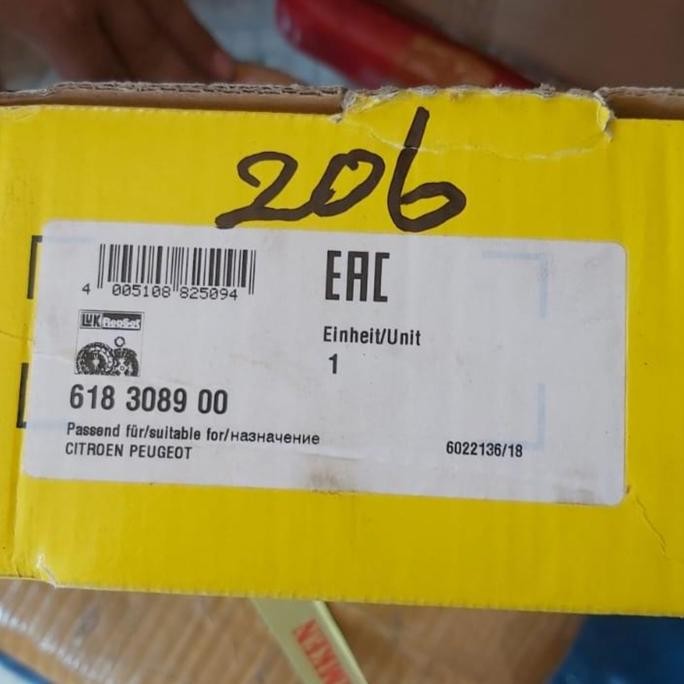 KAMPAS KOPLING SET MOBIL PEUGEOT 206 merk LUK