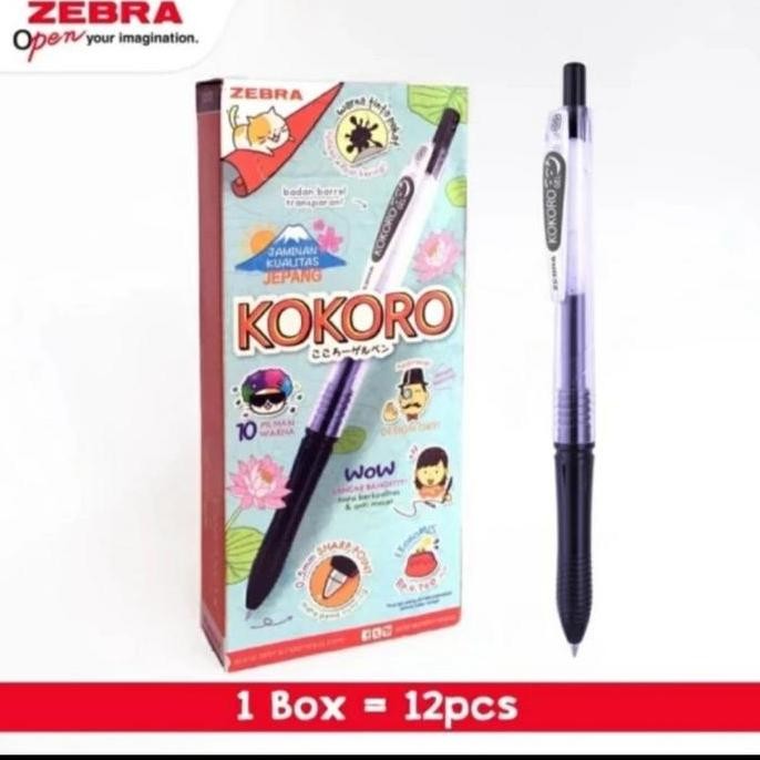 

Pulpen Zebra Kokoro 1 Lusin 12 Pcs Harga !!! New Stok