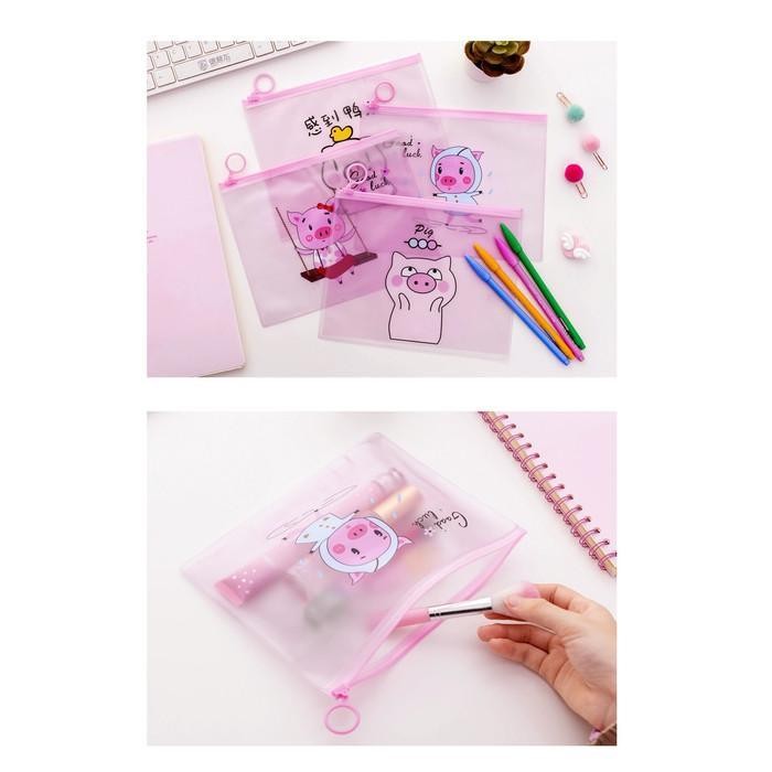 

EMS PF12 Japanese Piggy Cartoon A5 Stationery Pencil Case / Tempat Pensil