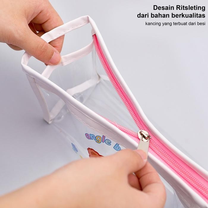 

EMS Tempat Pensil Pouch Kosmetik Ritsleting Transparan