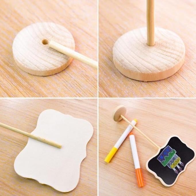 

Papan Tulis Kapur Mini 10Pcs Mini Stand Board Mini Chalkboard New Stok