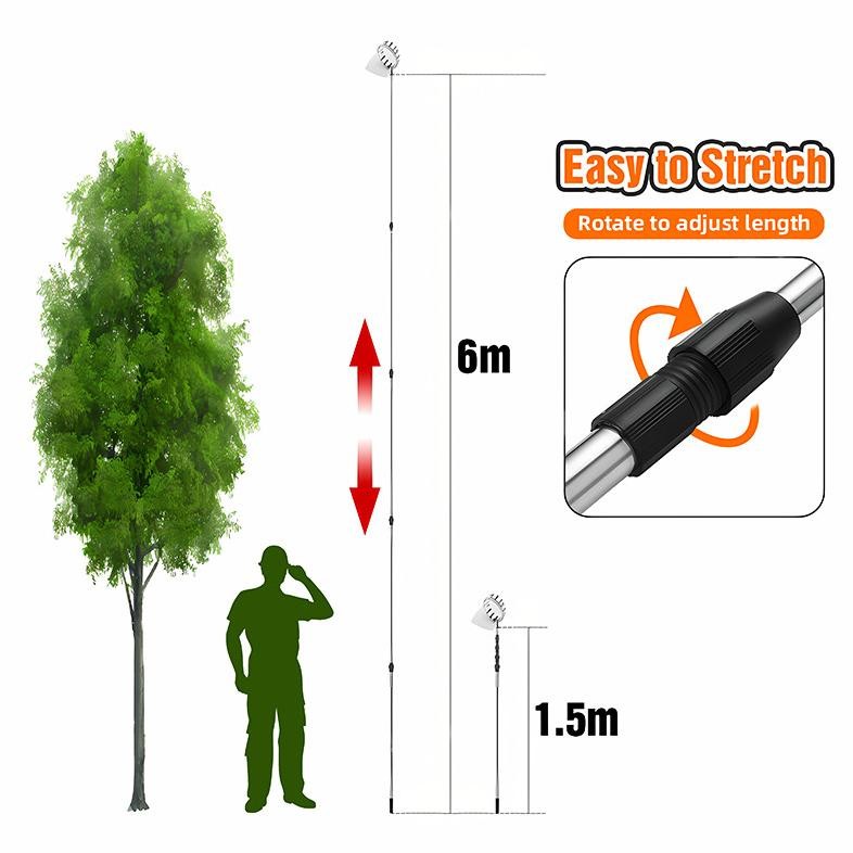 7 Set 6M Alat Pemetik Buah galah pemetik buah Alat Berkebun Pemetik Buah   Tongkat Teleskopik Jaring