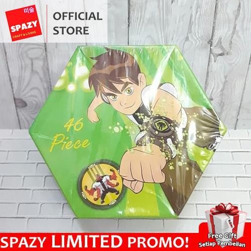 

EMS Spazy - Crayon Set 4 in1 mewarnai anak 46 pcs Motif Kartun Terlengkap