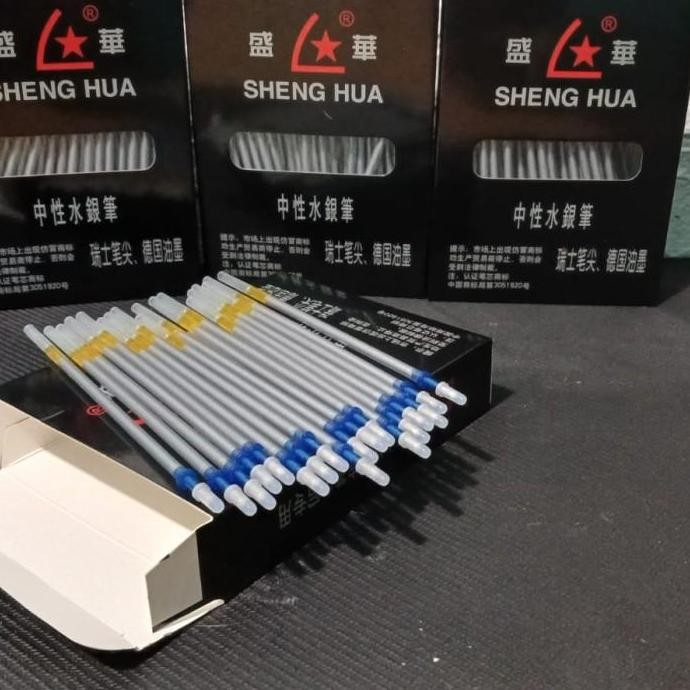 

Silver Pen Sheng Hua Penanda Pola Isi 1000 Pcs / 10 Pack Untuk Bahan Kulit Oscar Spon Leather Mark New Stok