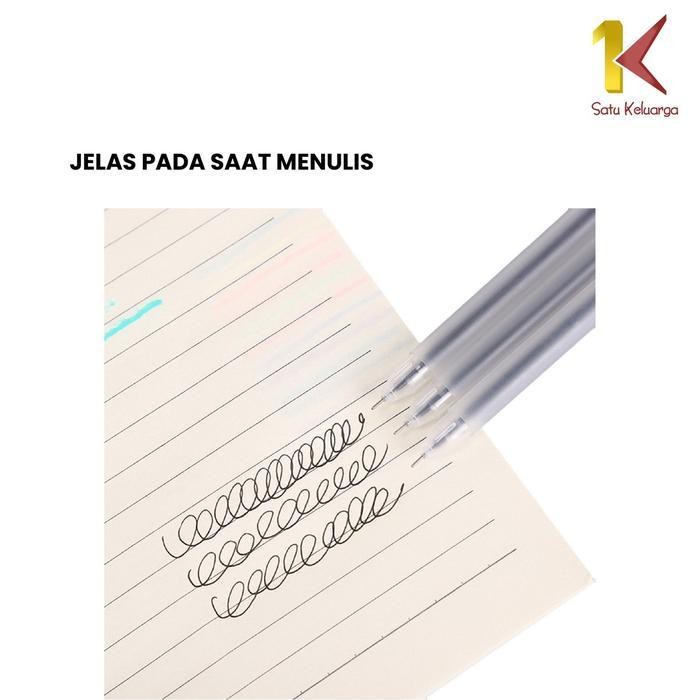 

EMS [COD] SK A46 Pena Gel Alat Tulis Pulpen 0.5mm Motif Polos Simple Import