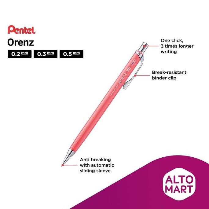 

Pentel Orenz Mechanical Pencil 0.2 0.3 0.5 Mm Pensil Mekanik New Stok