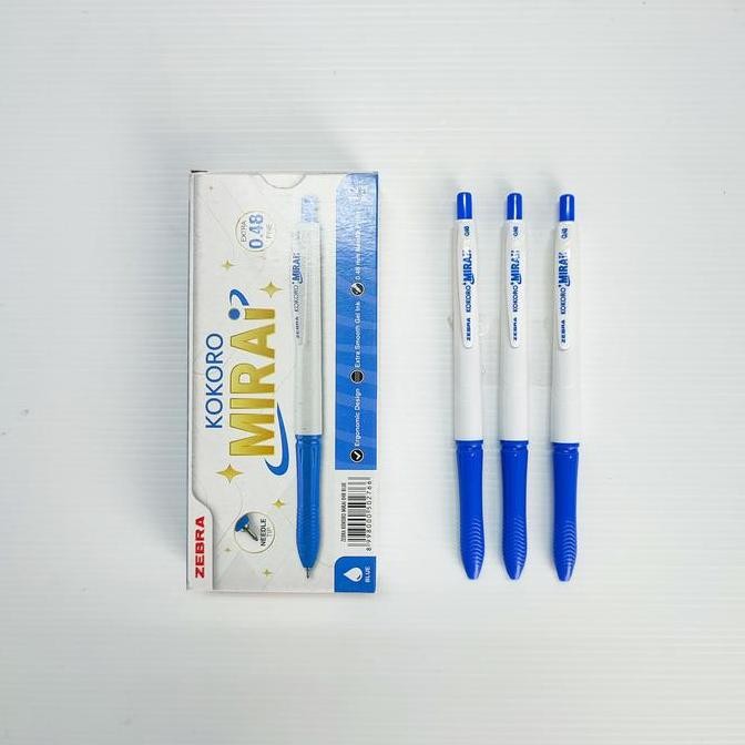 

Pen/Pulpen/Bulpen Gel Zebra Kokoro Mirai 0.48Mm - 1 Box Isi 12 Pcs New Stok