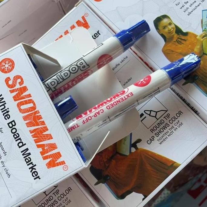 

Spidol Snowman Whiteboard Bg12 Warna Biru Isi 12 Pcs New Stok