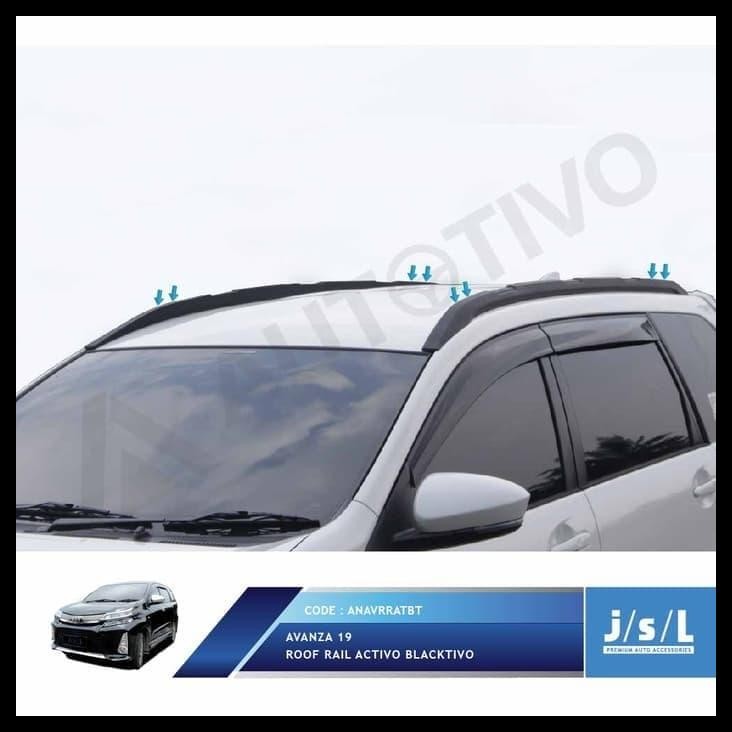TERBARU ROOF RAIL ROOFRAIL AVANZA XENIA VELOZ 2019 HITAM DOP BLACK DOFF JSL 