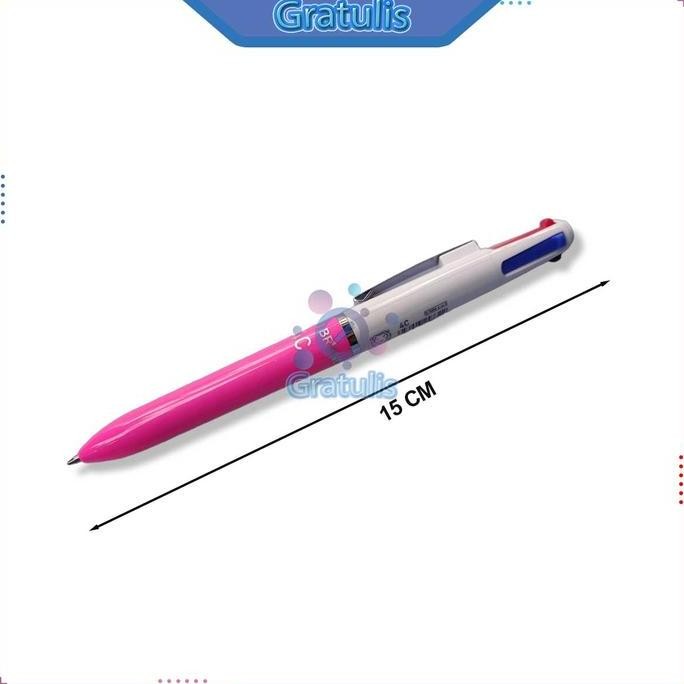 

Pulpen Safari Unique 4C [4 Warna/1 Pack] / Ballpoint Pena 4 In 1 / Bulpen Bolpen Balpen Warna Warni 1 Pak New Stok