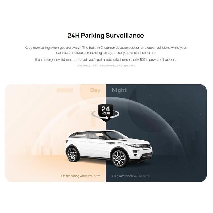 70 Mai 70mai M300 1296P GPS Timelapse DVR Dashcam