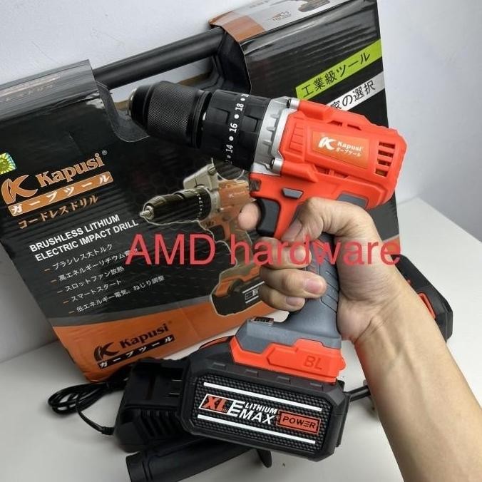NAGAWA NCB22K CORDLESS BOR BETON IMPACT 13mm SET BRUSHLESS BATERAI 21V