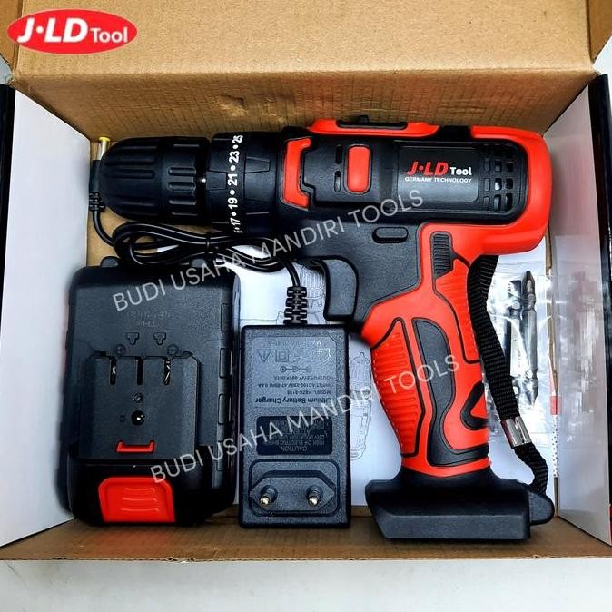 Bor Baterai 36V 1 Baterai - Bor Cordless 36V - Cordless Drill 36v -Jld