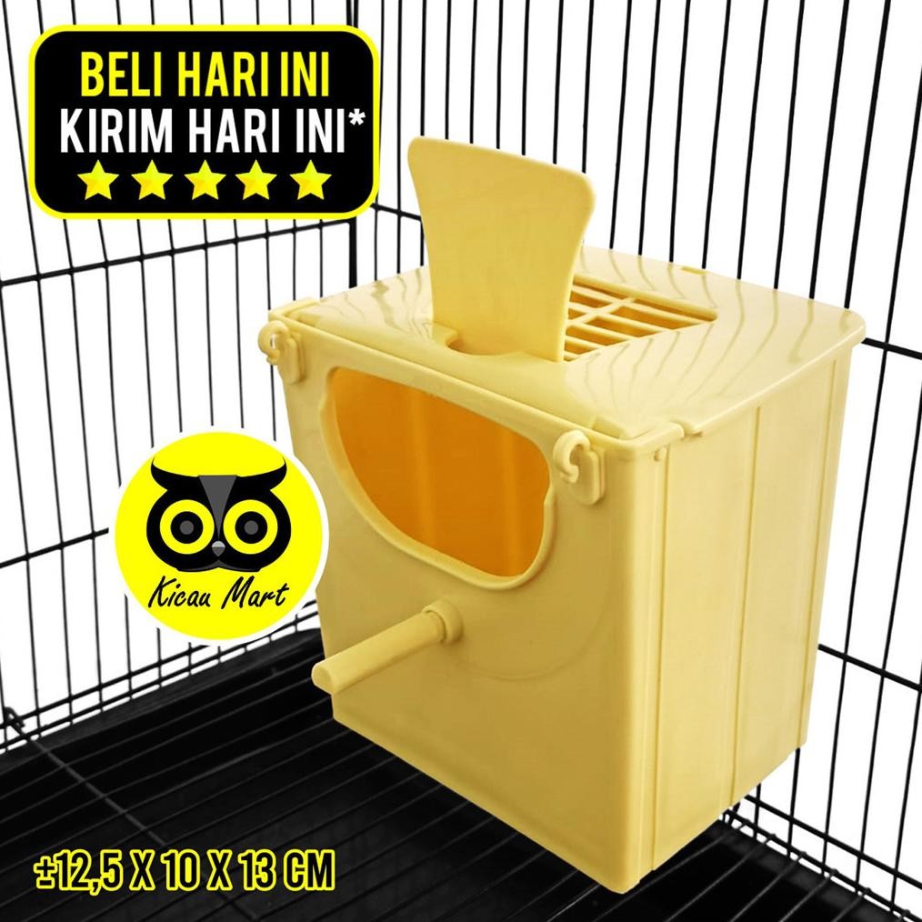KICAU MART Glodok Kotak Plastik Tempat Telur Burung Ch Nest Box Kotak Sarang Burung Kenari Finch Emp