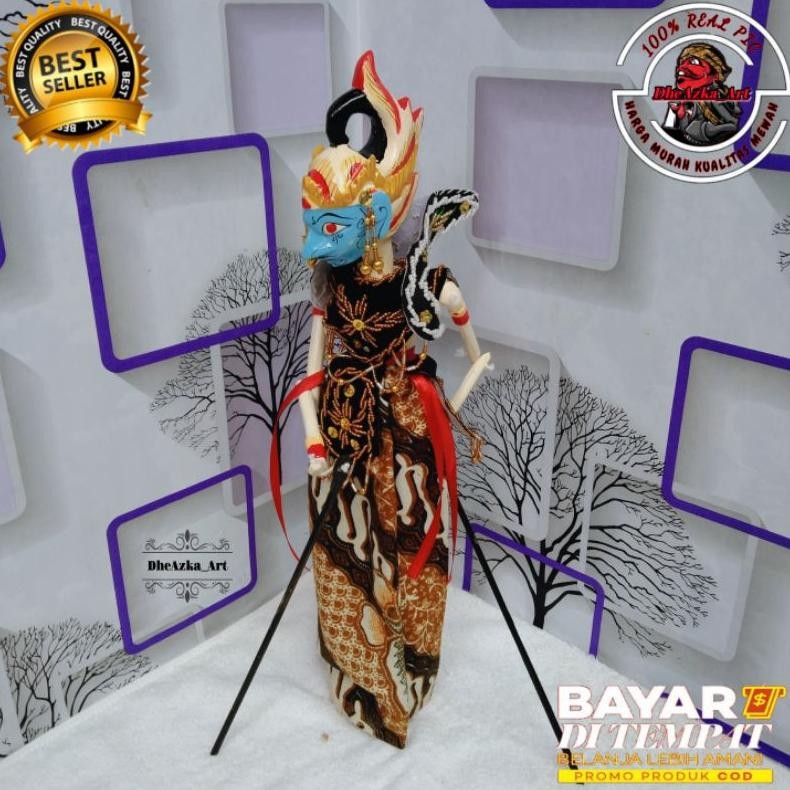 Wayang Golek Gatotkaca 35cm+Sayap DiM