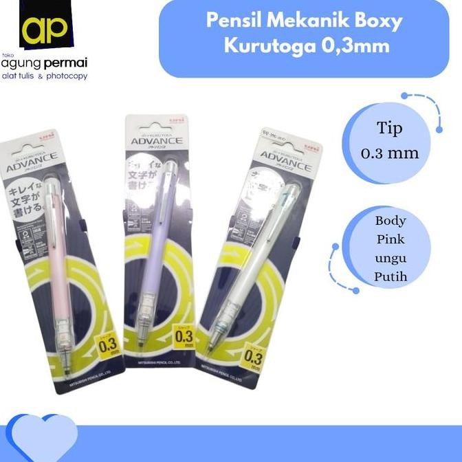 

Pensil Mekanik Uni Kurutoga Advance 0.3Mm New Stok