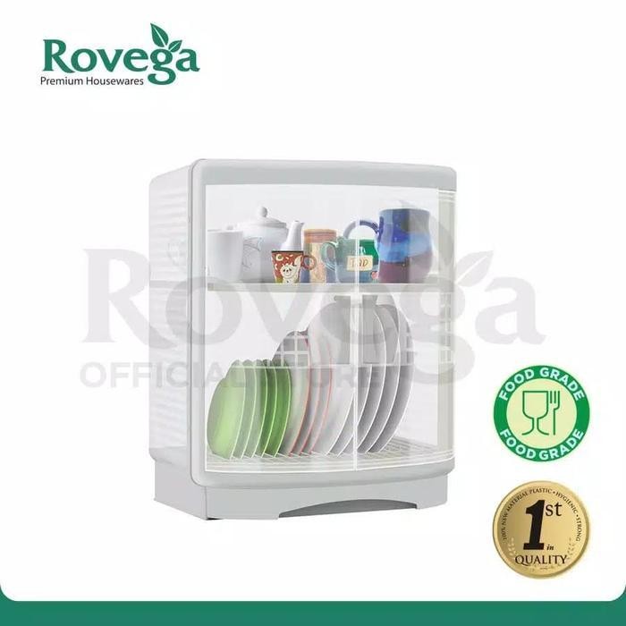 Rovega Paloma Rak Piring Plastik Lemari Bertutup