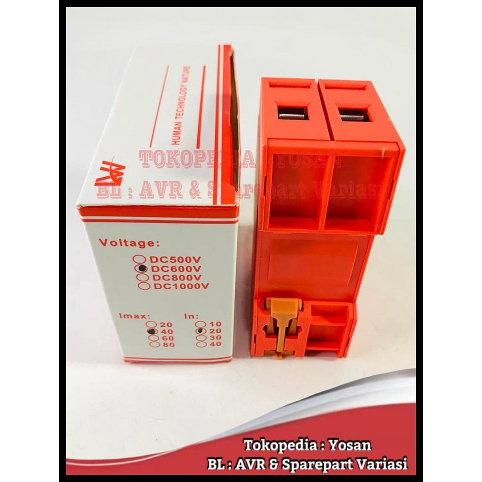 DISKON SURGE PROTECTION DEVICE ARREST SURGE PROTECTOR SPD DC 2P 600V 