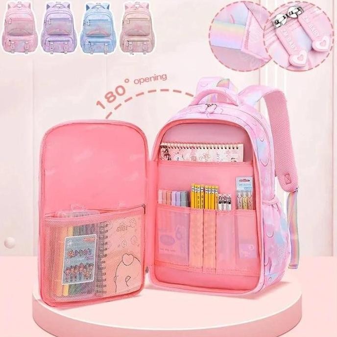 Tas Sekolah Anti Air Model Kulkas/Ransel Anak Sekolah Cewek SD SMP SMA