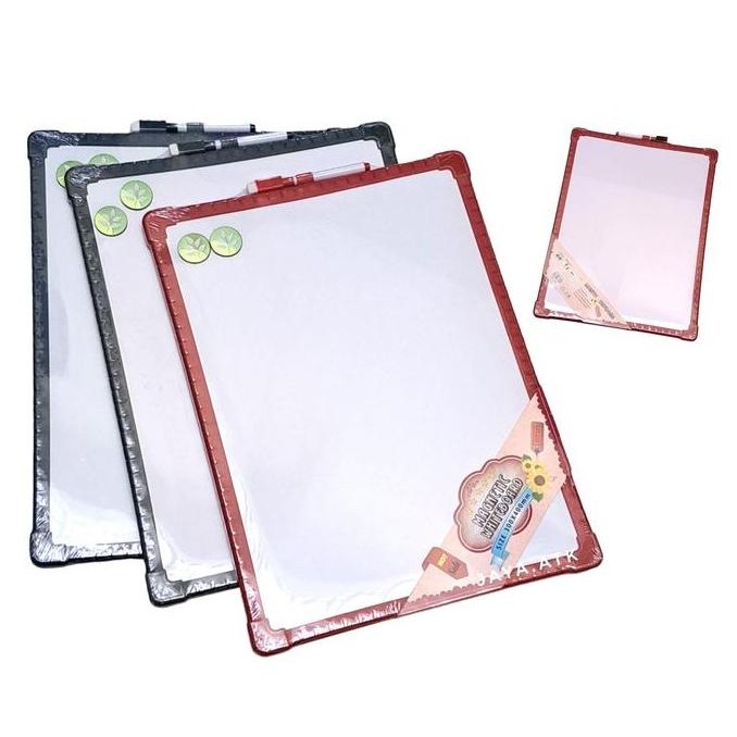 

Papan Tulis Whiteboard Magnet 2 Sisi Jumbo 30 X 40 Cm Mainan Anak New Stok