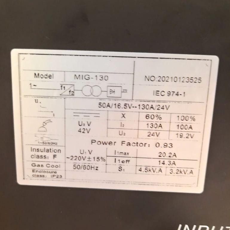 MESIN LAS MIG 130A CO2 PAZTO TANPA GAS WELDING MIGI GASLESS 130 A PAZTO ORIGINAL JAPAN TEKNOLOGI