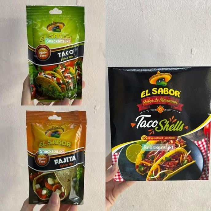 

EL SABOR SPICES MIX TACO / FUJITA FAJITA - ELSABOR TACO SHELLS - MEXICAN