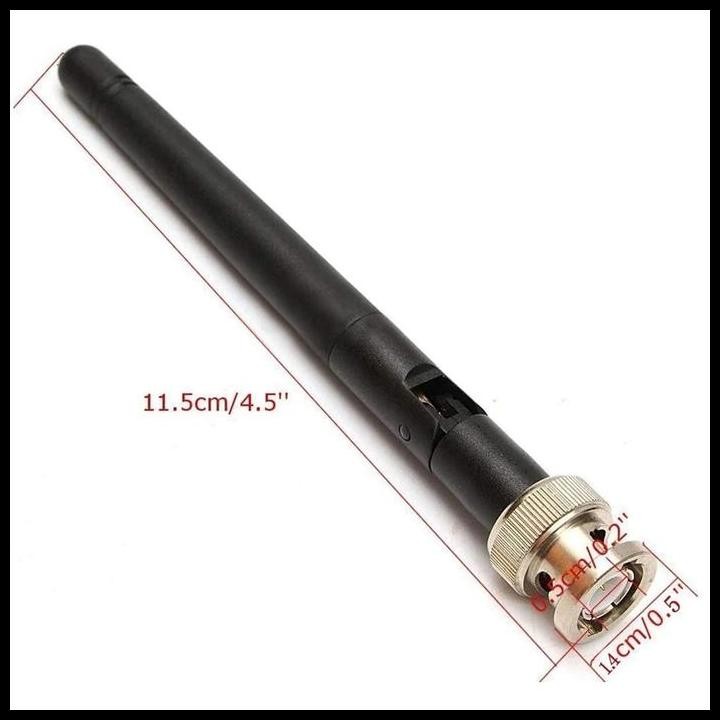 Terlaris 1pcs ANTENA MIC MICROPHONE WIRELESS VHF /UHF Panjang 11cm JACK BNC PVC Best Seller