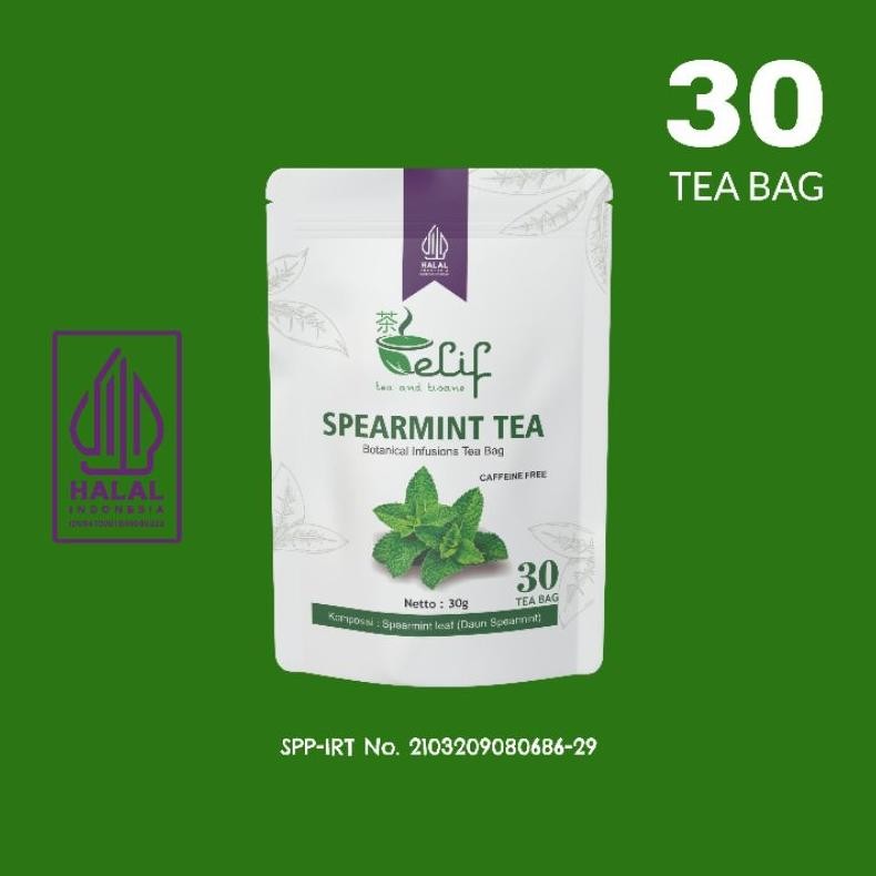 

Original Elif Tea And Tisane Spearmint Tea | Teh Spearmint Untuk Jerawat Hormon Pcos Promil | 30 Tea Bag Fgh-56