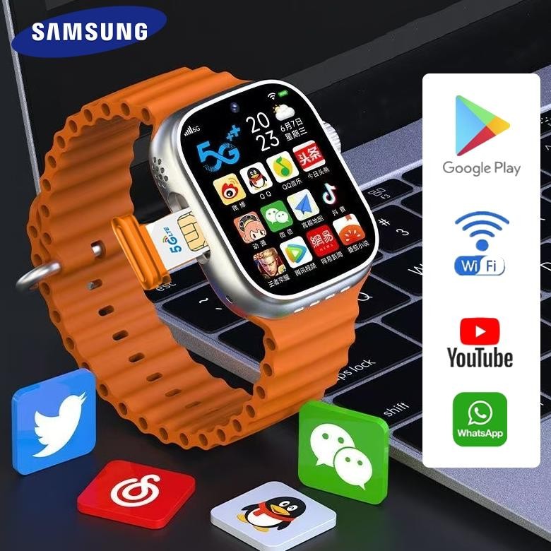 [4G 5G Sim card] Samsung Smartwatch S9 ULTRA RAM 2 / 16GB Bisa Nonton Youtube TikTok Baterai 1000mAh