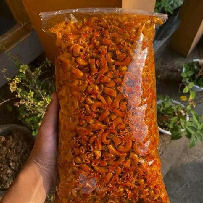 

250Gram Makaroni Cikruh Pedas Gurih Daun Jeruk - Rasa Ori, Pedas, Dan Extra Pedas - Snacks, Makanan - Goreng Camilan Food Kering Cemilan
