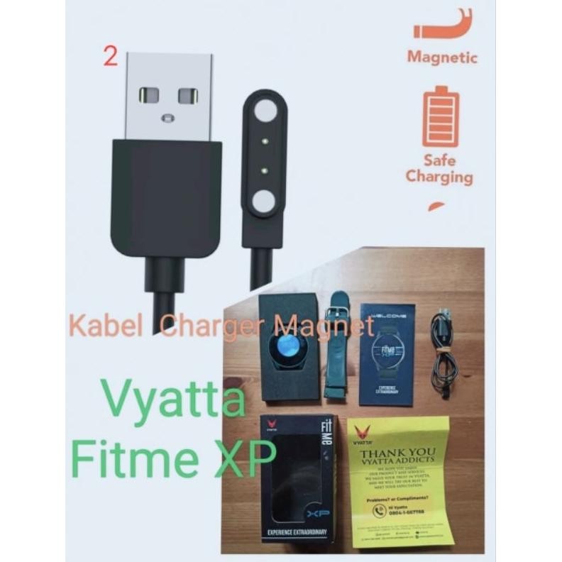 Vyatta Fitme XP Smart Watch Kabel Charger Smartwatch Vyatta Fitme XP Magnetic 2 Pin DiM
