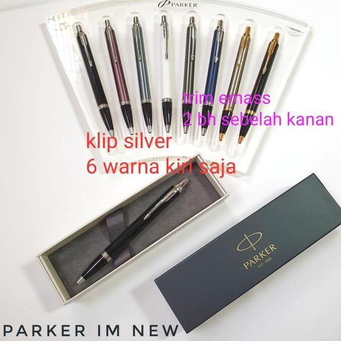 

Ballpoint New Parker Tipe Im 2020 Silver Trim Klip Silver Pilih Satu New Stok