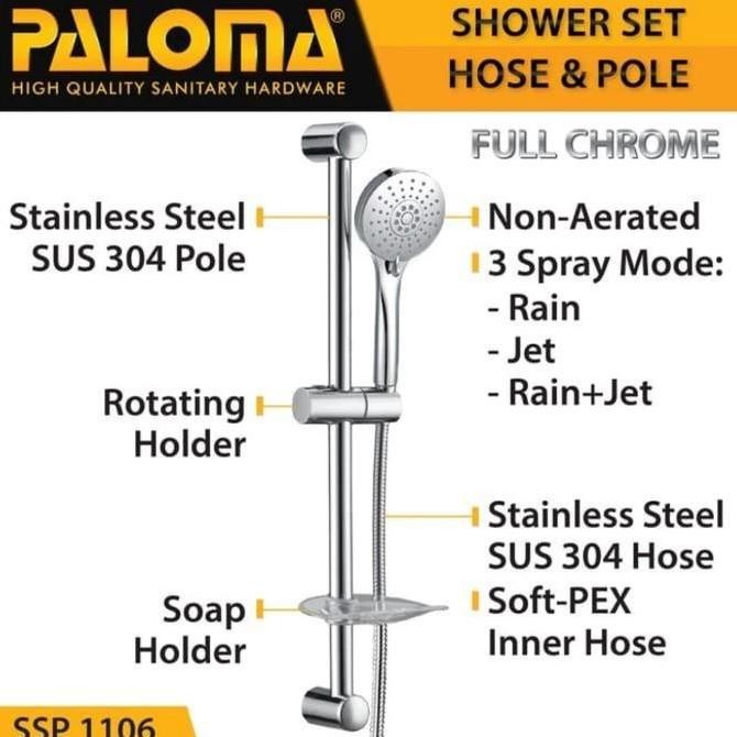 Shower Set Paloma Ssp 1106 Tiang Handshower Kamar Mandi Termurah