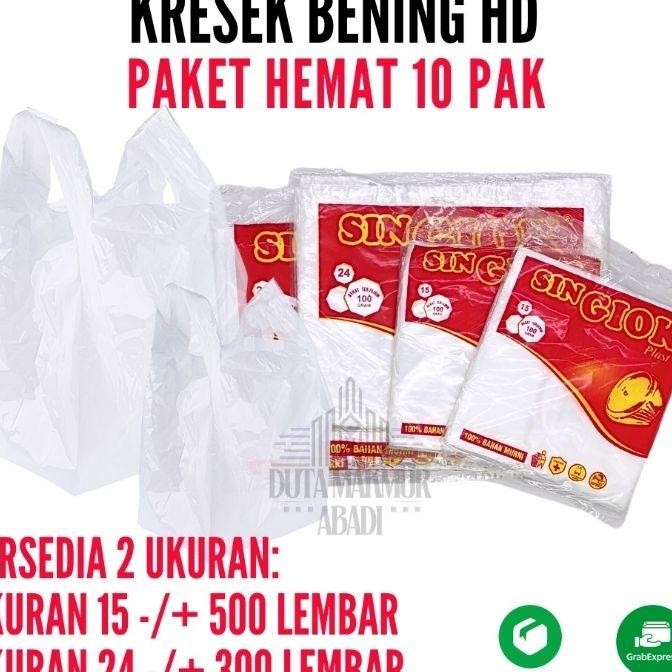 10 Pa Plastik Hd Kresek Bening Kantong Plastik Putih Bening 15 24 Kantong Asoy Kantong Kresek Transp