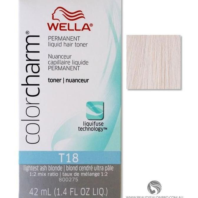 Cat Pewarna Rambut Wella Toner T18 Lightest Ash Blonde