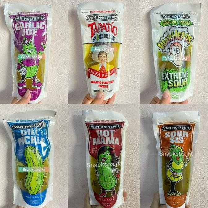 

VAN HOLTEN'S GARLIC JOE / WARS EXTREME SOUR DILL PICKLE / TAPATIO HOT SPICY PICKLE / HEARTY DILL PICKLES / SOUR TART & TANGY PICKLE - USA