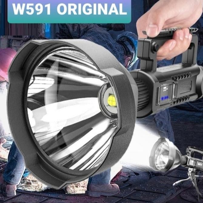 Senter Led X2000 W591 W590 Usb Charger Super Terang Outdoor Rechargeable
