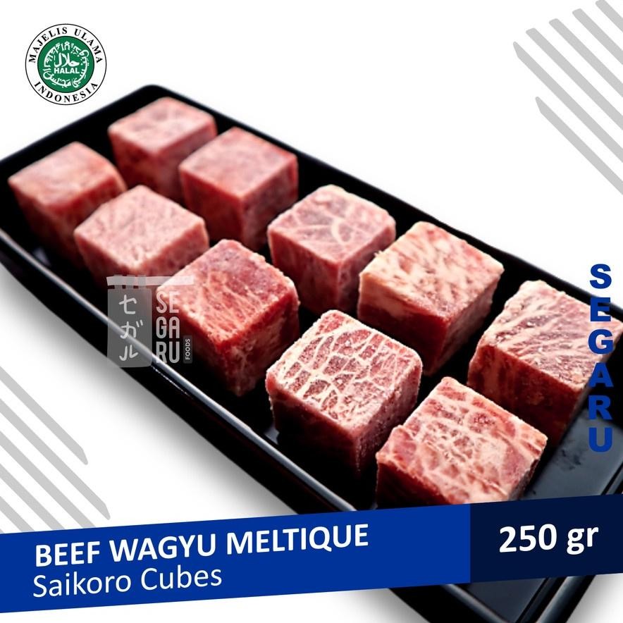 

Bisa Cod Saikoro Beef Steak Wagyu Meltique | Daging Steak Sapi Cubic 250 Gram Gh-67