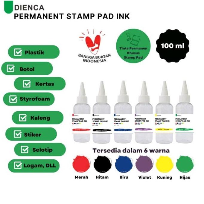 

Tinta Stample Pad Permanent Dienca 100Ml New Stok