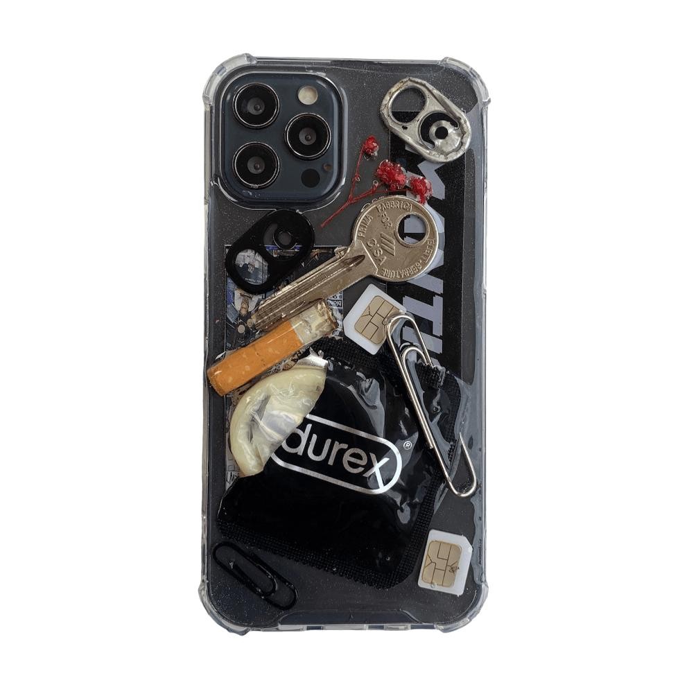 Eelic Case Iphone Aesthetic Resin Black Love Edition, For All Type Iphone Er-87
