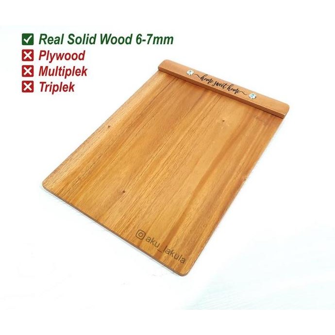 

Free Grafir Wooden Menu Board A4 / Papan Menu Kayu Cafe Resto - Lister New Stok