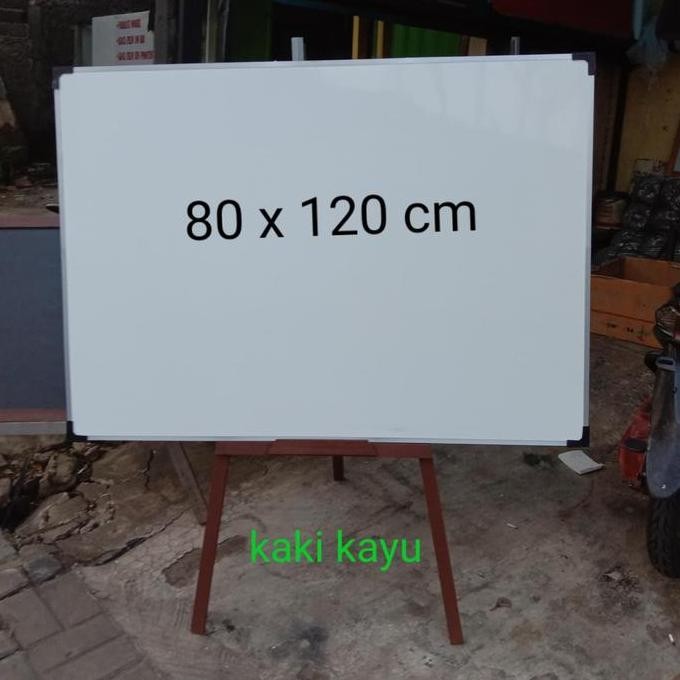 

Whiteboard Kaki Kayu 80 X 120 Cm New Stok